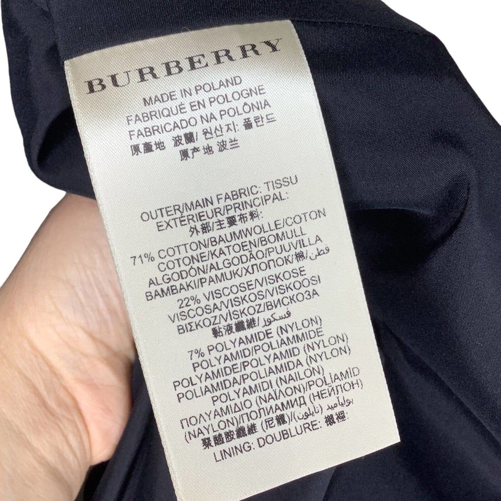 Burberry London Dress Womens 4 Black Lace Floral Fit Flare Sleeveless Pockets S - Picture 8 of 10